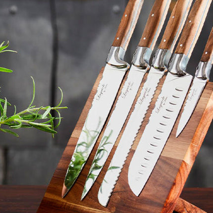 Laguiole By Haws Knivset med knivblock 6 delar
