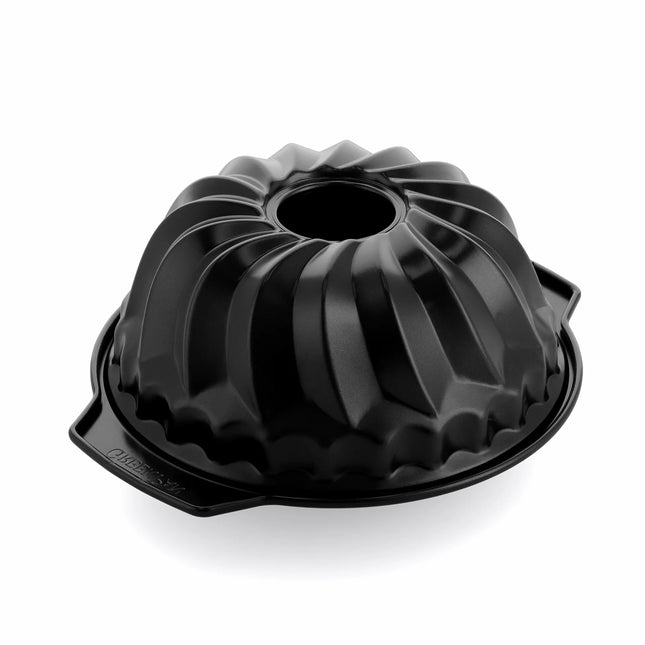 Svart keramisk bundtform 24 cm