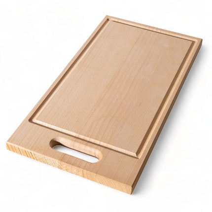 B-25SO | Bräda i bok med handtag och spår, oljad – 500x240x21mm