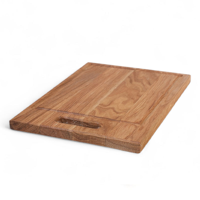 EK-24SO | Bräda i ek med handtag och spår, oljad – 400x300x21mm