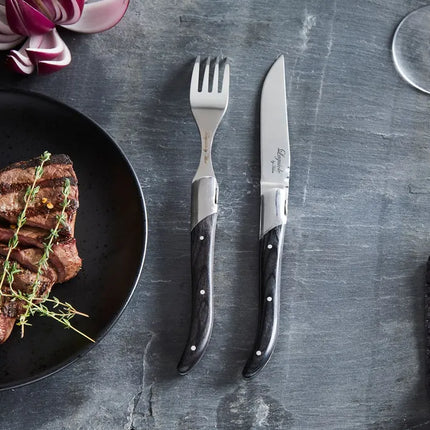 Laguiole By Hâws grillgafflar 6-pack, handtag i svart trä