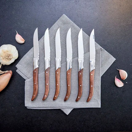 Laguiole By Hâws Steak Knife 6 Pcs Rosewood